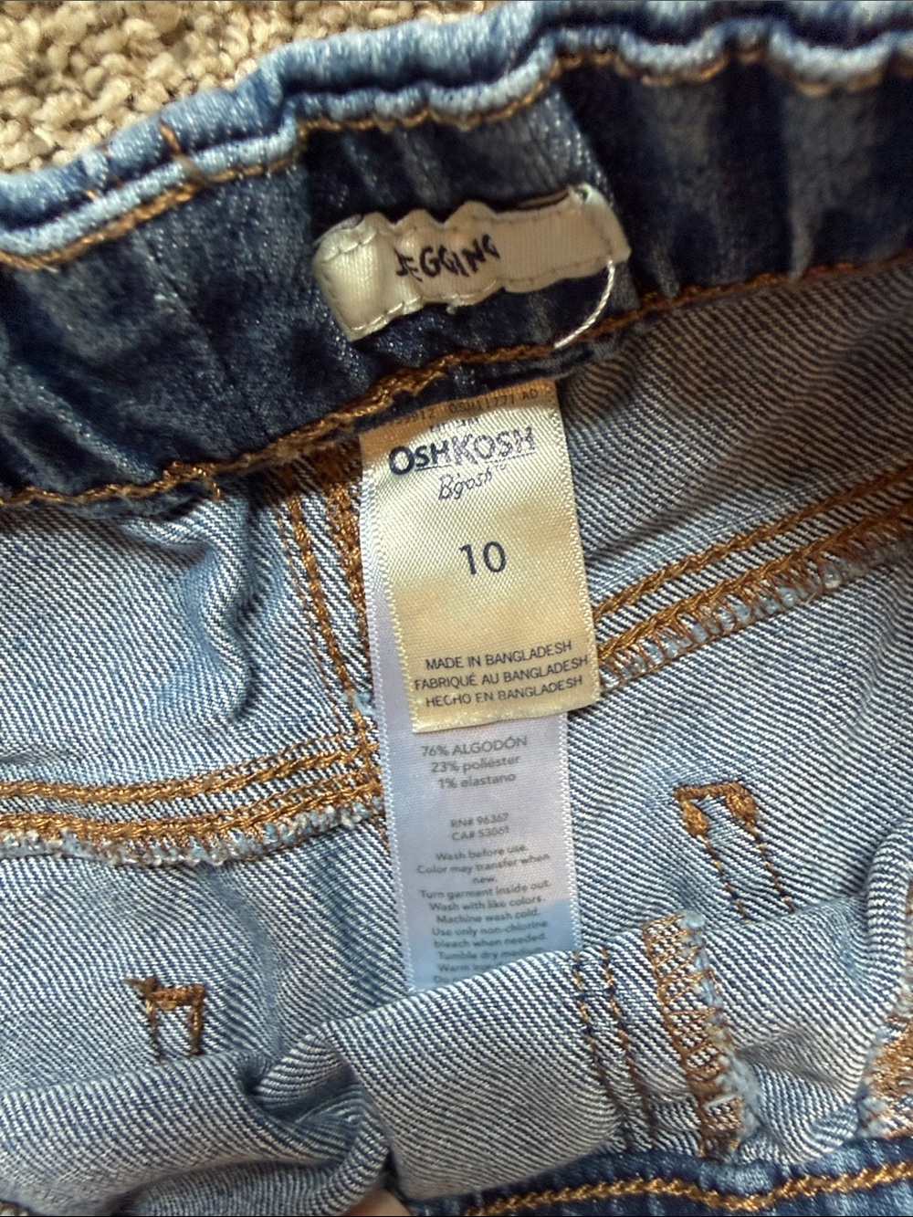 Girls jeggings - 3 pairs like new- sz 10 - Picture 3 of 11